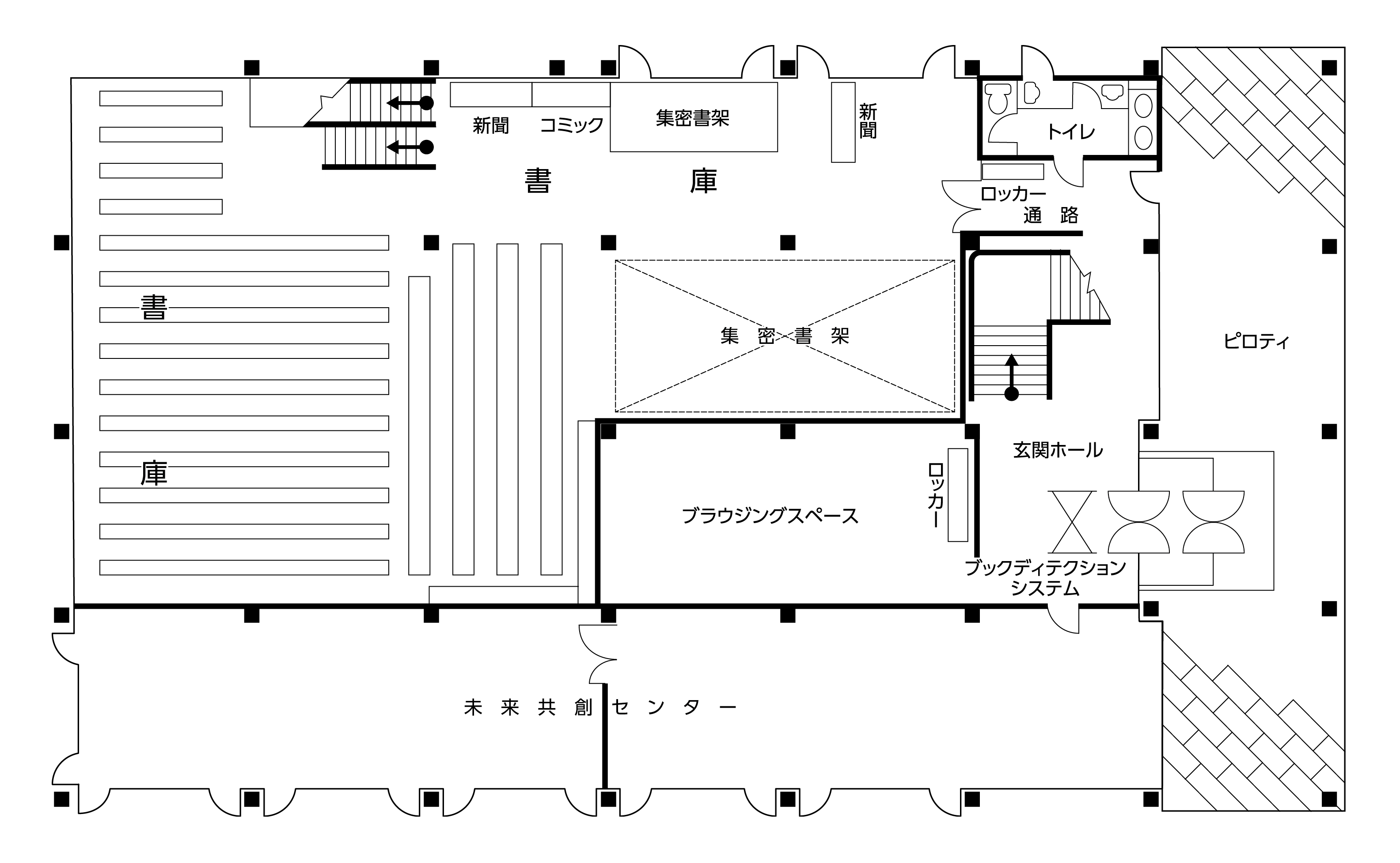 1階 書庫マップ
